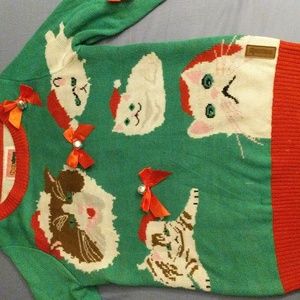 Christmas Cat Sweater Ugly Sweater Contest